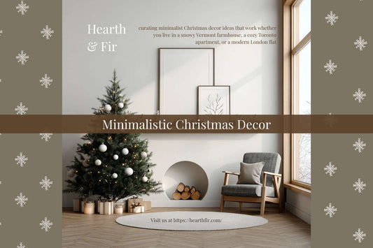 Minimalist Christmas decor with a cozy tree, neutral palette, and modern holiday style
