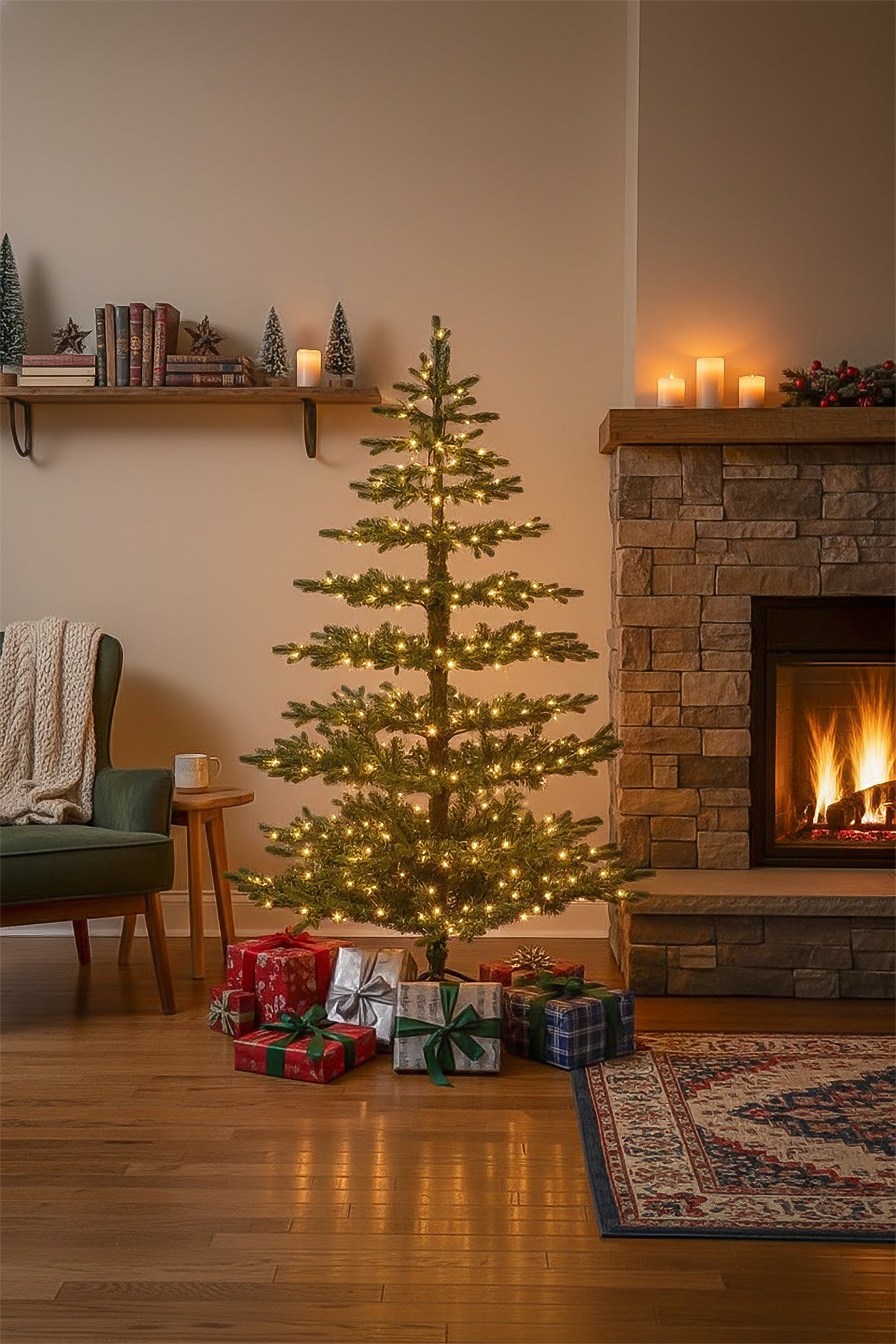 6 ft Artificial Skinny Winterglade Fir Christmas Tree