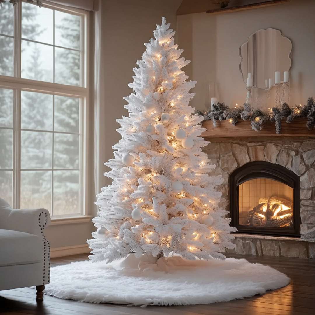 White Christmas Trees