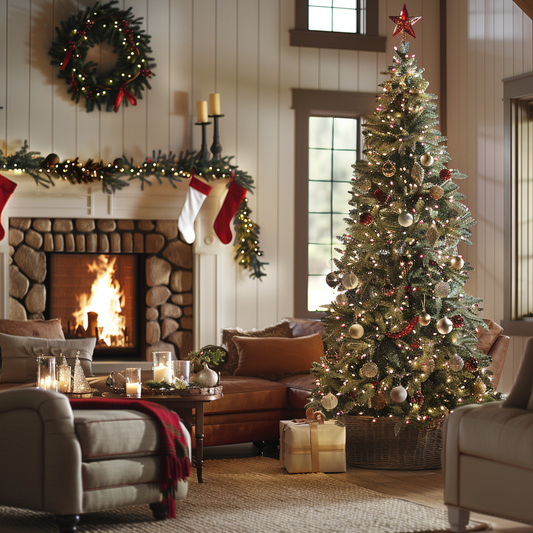 12 ft Artificial Fraser Fir Christmas Tree with LED Lights