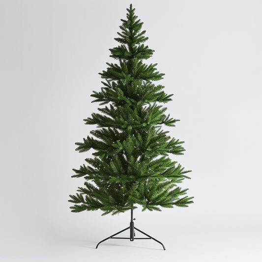 12 ft Artificial Slim Christmas Tree with Warm LED Lights and Stand