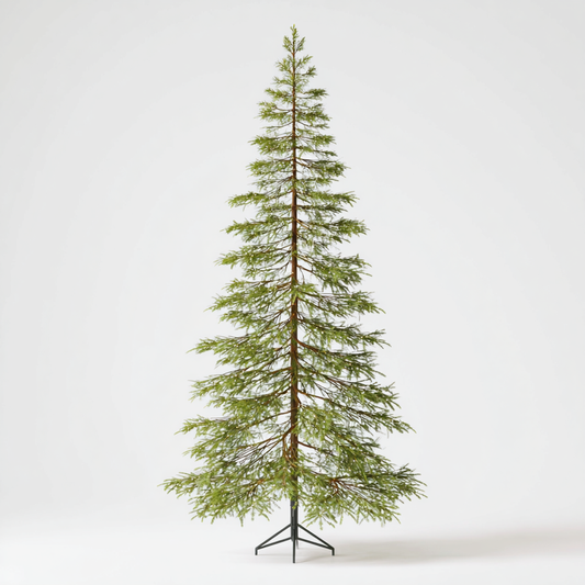 12 ft Artificial Cypress Christmas Tree with LED Lights and Stand