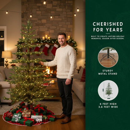 6 ft Artificial Skinny Winterglade Fir Christmas Tree