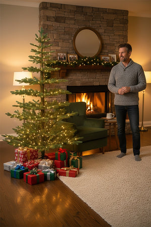 6 ft Artificial Skinny Winterglade Fir Christmas Tree