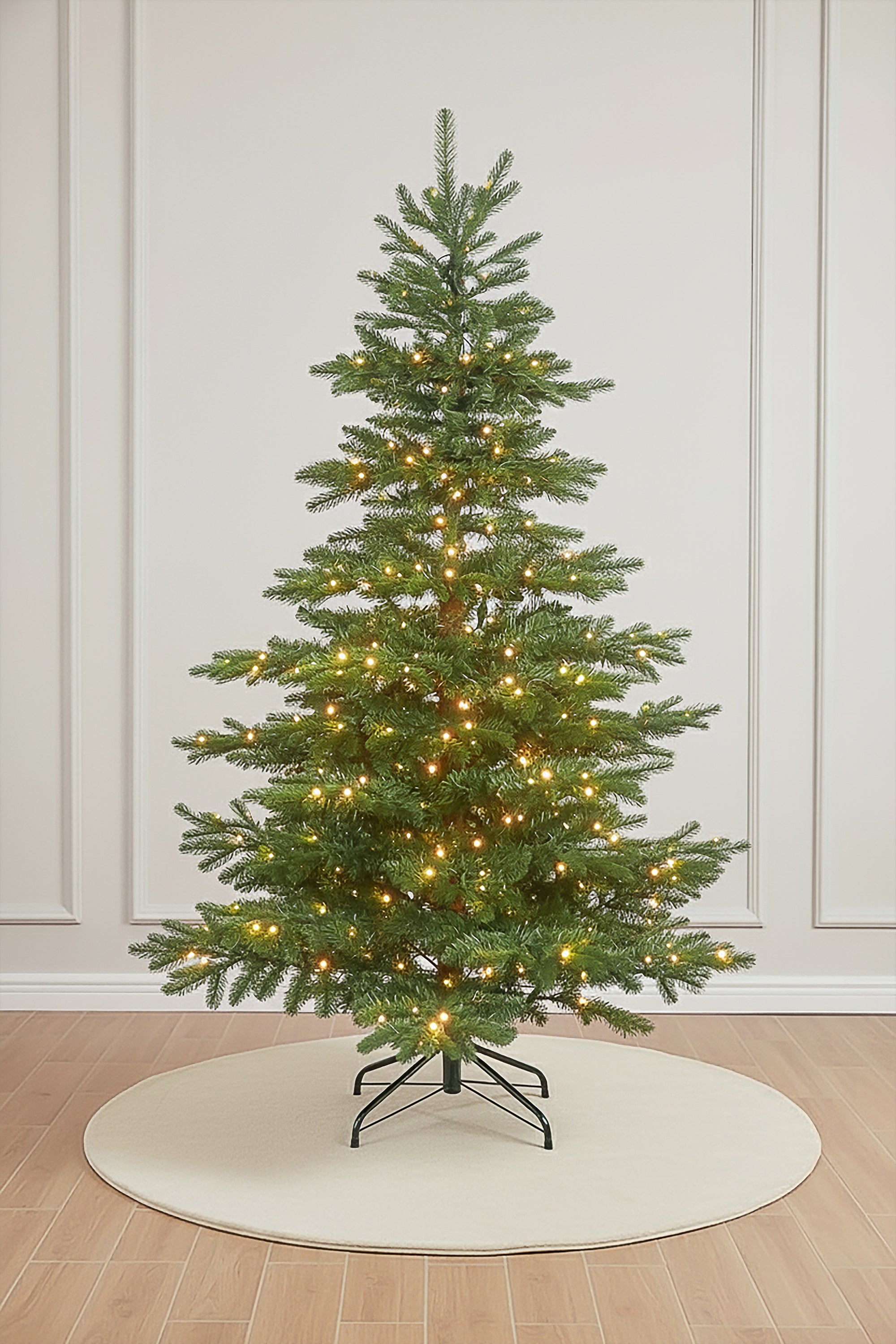 Main product image of the Prelit Premium Highland Noble Fir Christmas Tree on a white background.