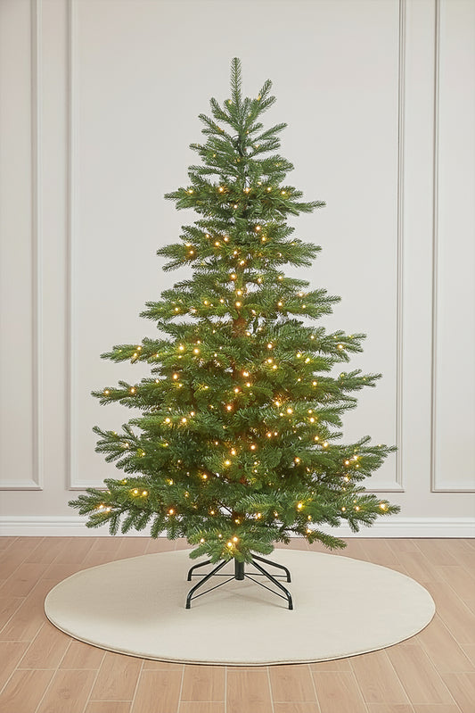 Main product image of the Prelit Premium Highland Noble Fir Christmas Tree on a white background.