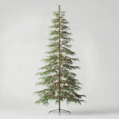 12 ft Artificial Cypress Christmas Tree with LED Lights and Stand
